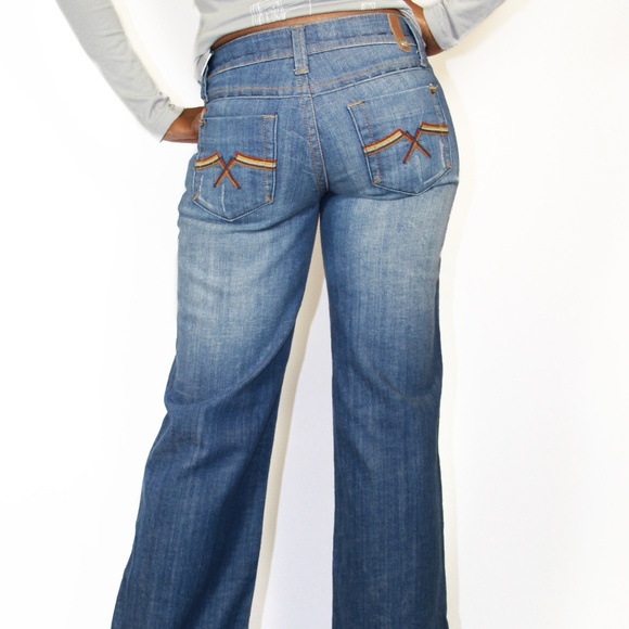Soundgirl Mid-Rise Wide Leg Denim - Picture 3 of 5